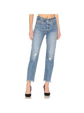 Levi’s 501 Jean in Truth Unfolds Size 26 High Waist Frayed Hem